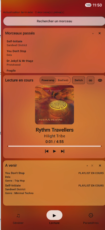 Espace Lecture de Playlist Generator