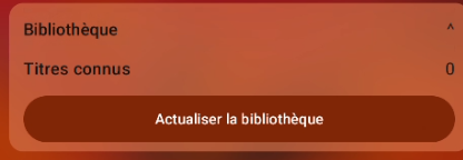 Actualiser la bibliothèque dans Playlist Generator