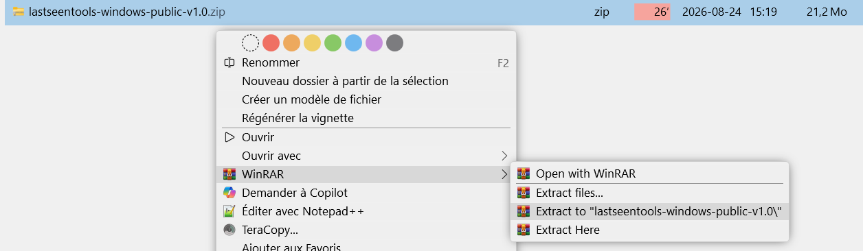 Extraire tout le contenu du ZIP